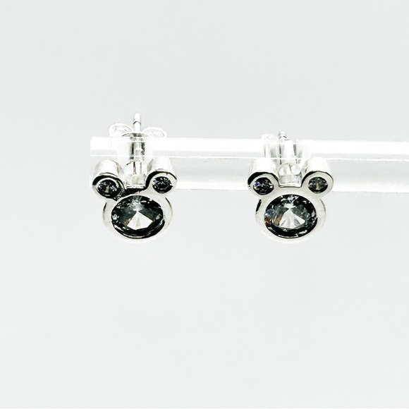 NWOT Sterling Silver Mickey mouse earrings studs - Picture 2 of 12